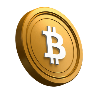 Bitcoin (BTC), la moneda inclinada en el diseño del área principal