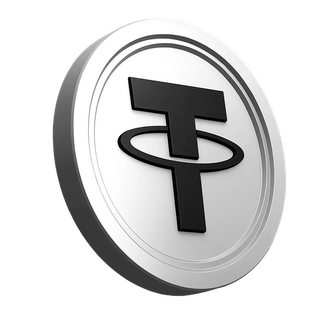 Sección informativa de la plataforma con el gráfico del token Tether USDT